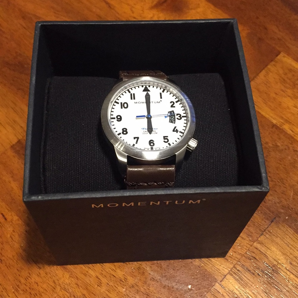 New Momentum Watch with Leather Band